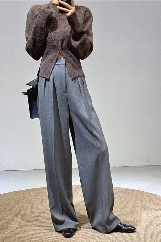 Vintage Straight-Leg Wide-Leg Pants - Image 2