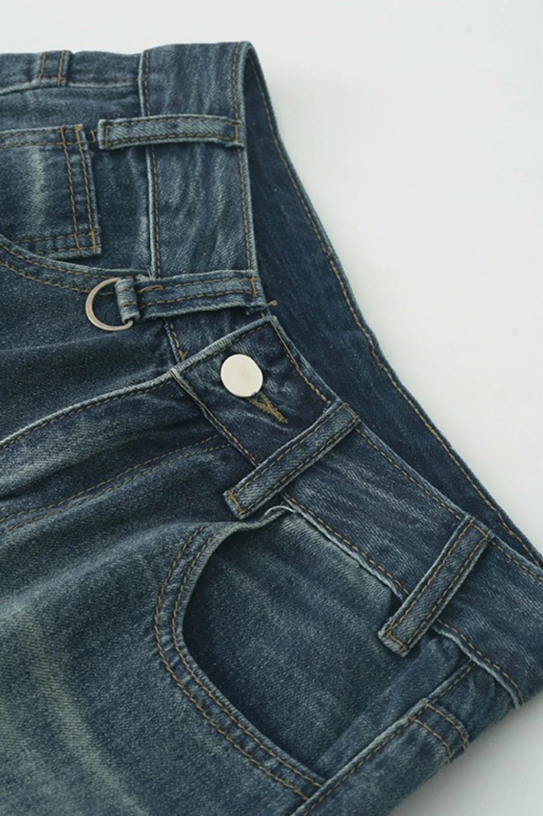 Vintage Washed Whisker High Waist Loose Jeans - Image 5