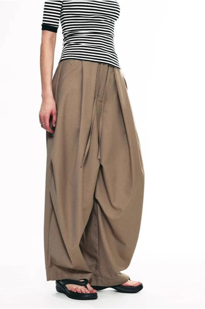 Vintage Wide-Leg Flowing Pants - Image 3
