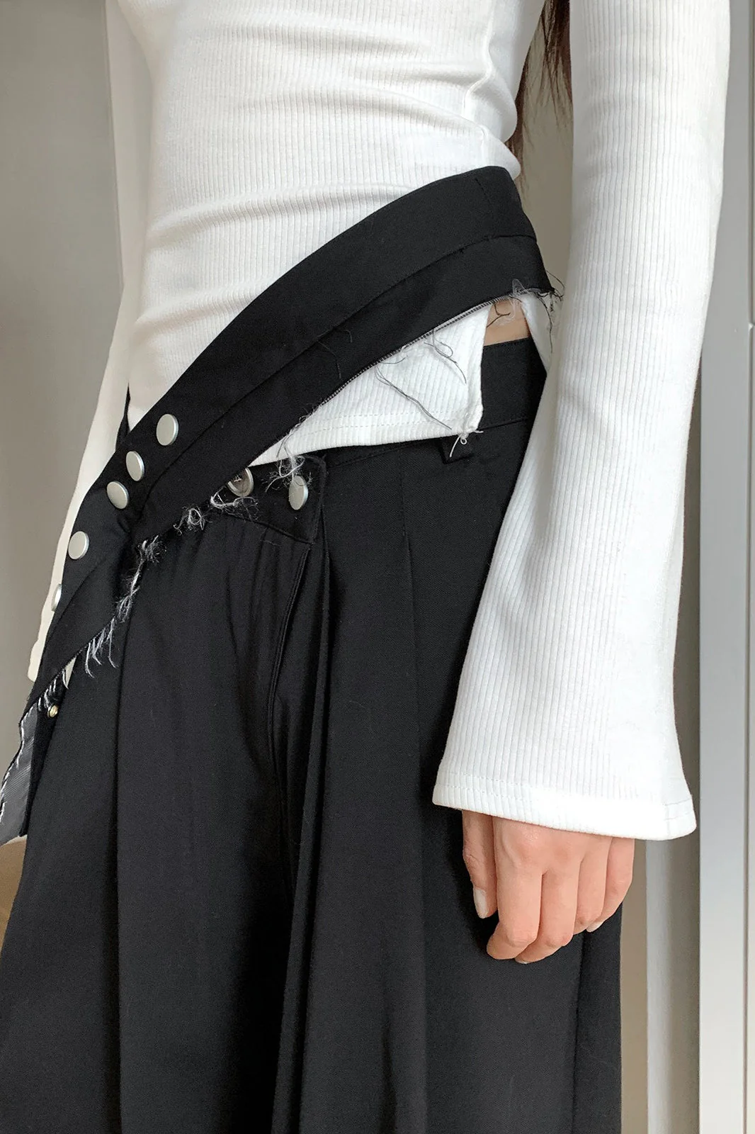 Vintage Wide-Leg Straight-Leg Pants - Image 6