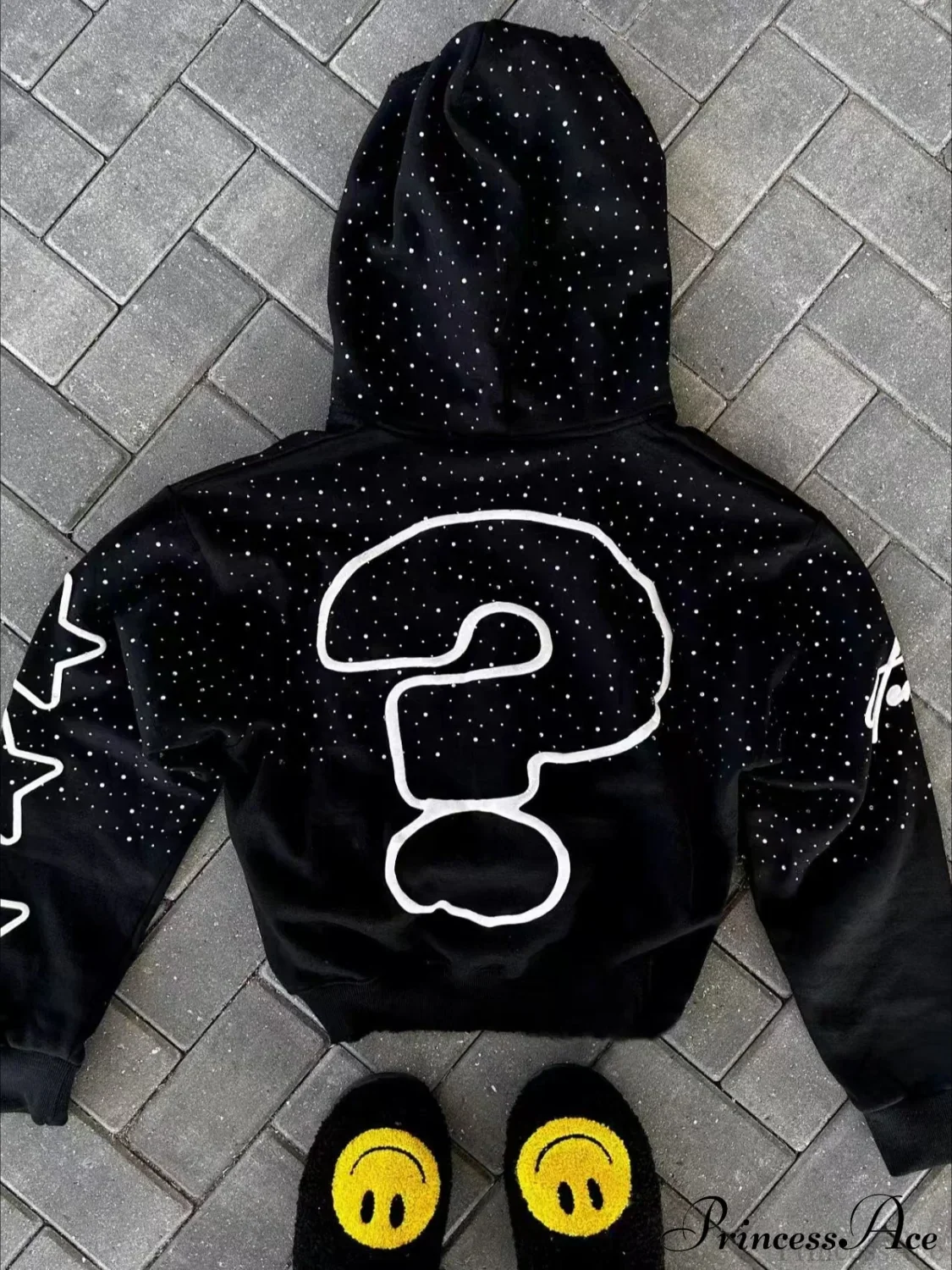 Vintage Y2k Zipper Print Hoodie - Image 2