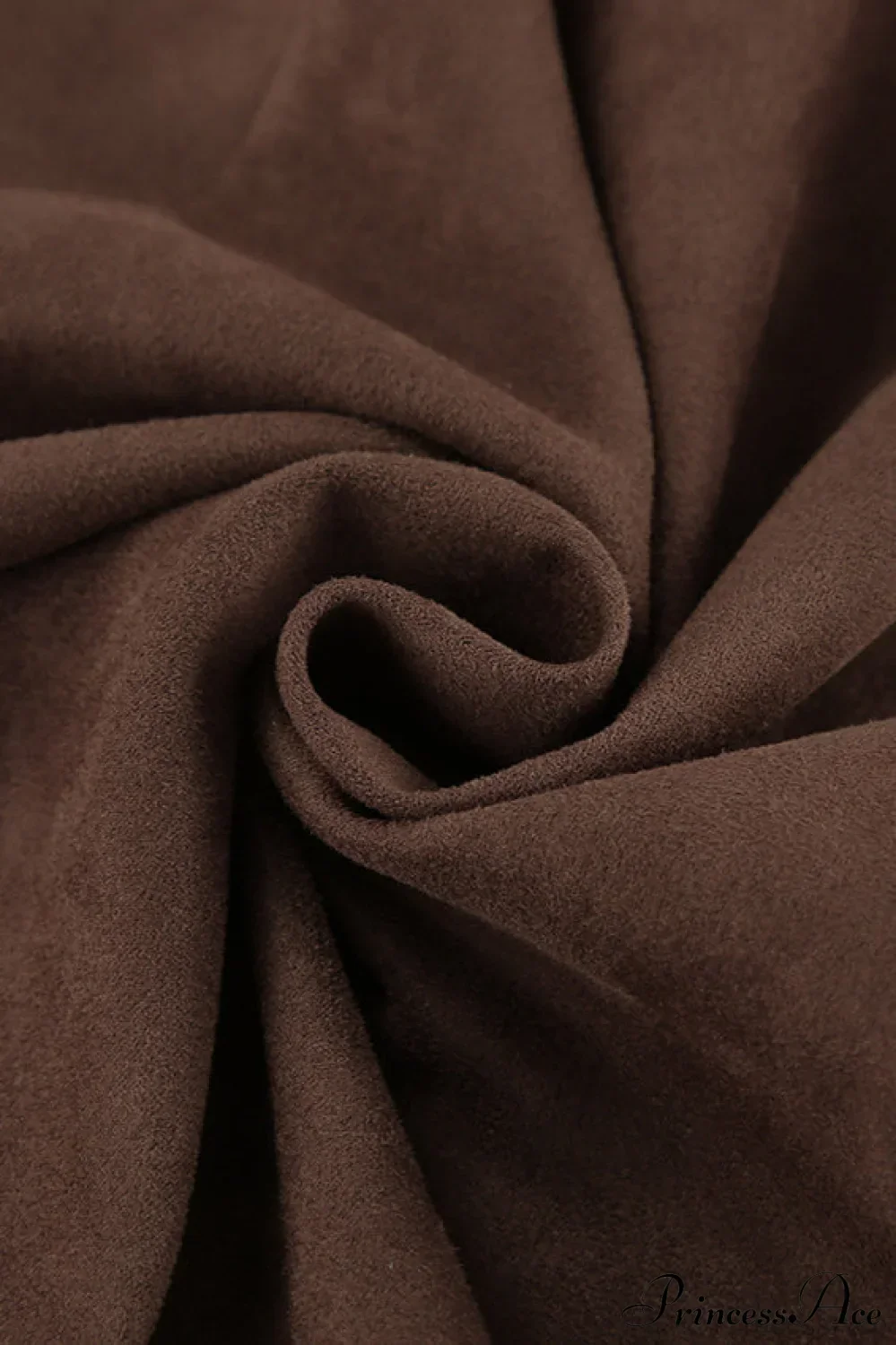 Retro Brown Suede High Waist Maxi Skirt - Image 4