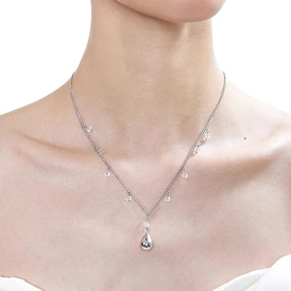 Waterdrop Pearl Double Layer Stackable NeckLace - Image 5