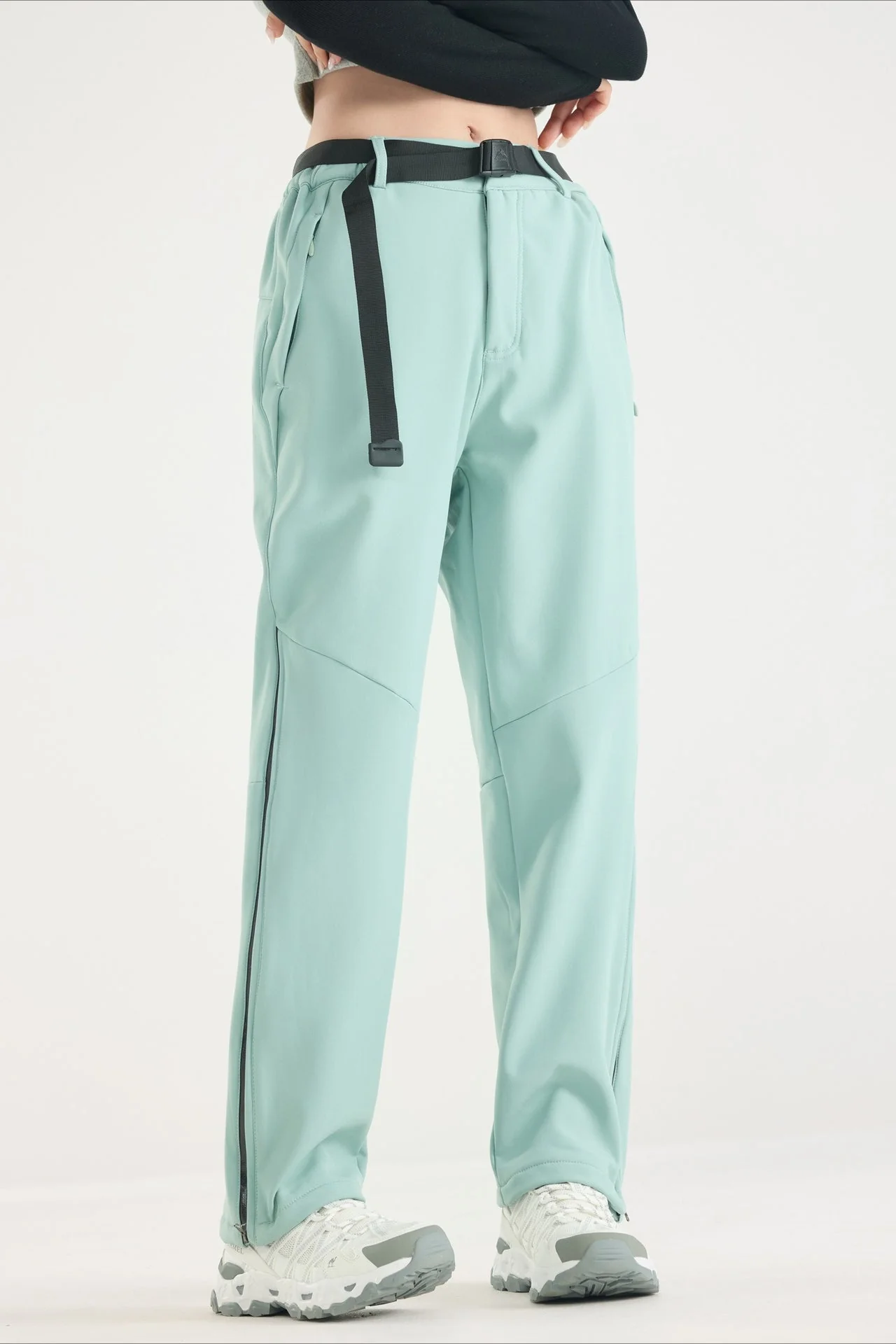 Waterproof Solid Zip Thermal Cargo Pants - Image 14