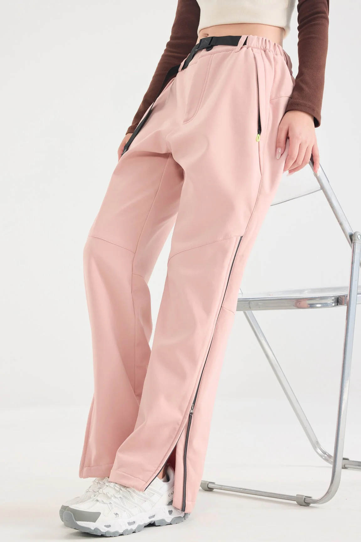 Waterproof Solid Zip Thermal Cargo Pants - Image 17