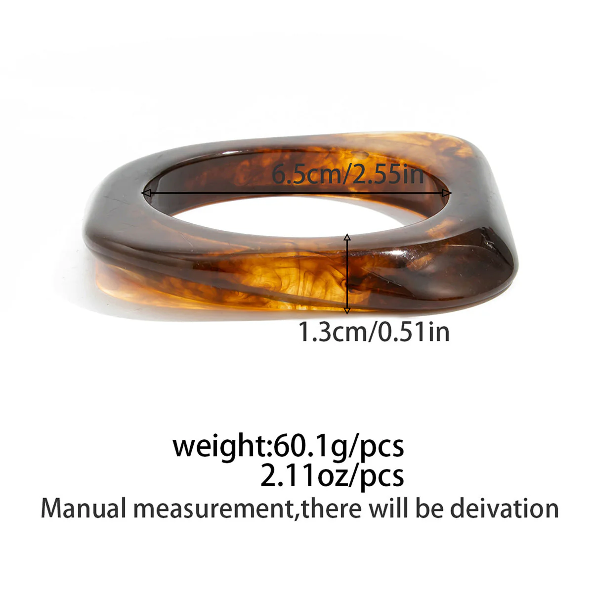 Wide Marble Texture Translucent Bracelet - Image 10