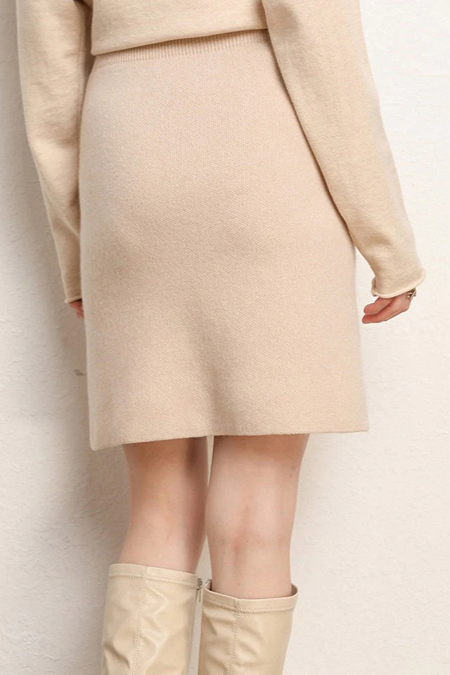 Wool A-Line Mini Skirt - Image 14