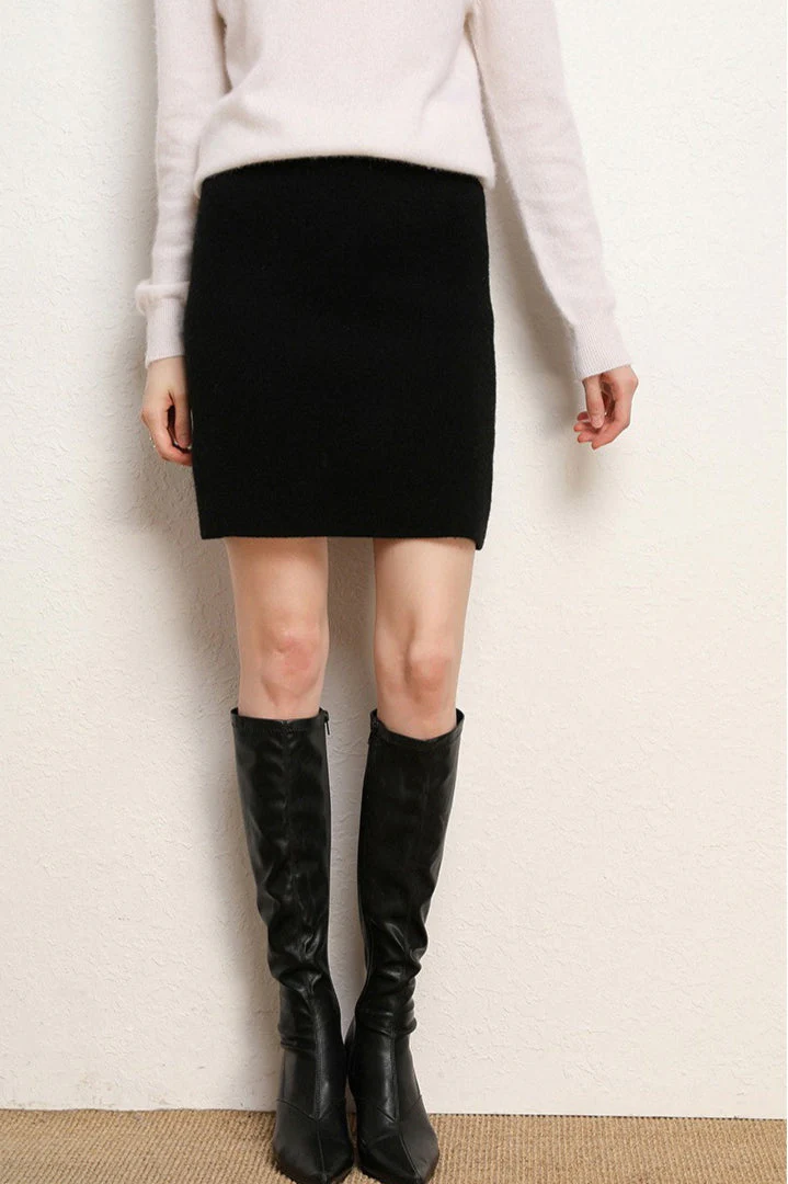 Wool A-Line Mini Skirt - Image 4