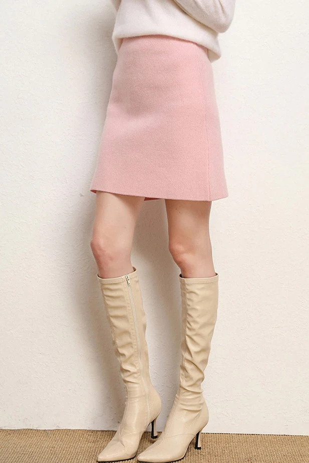 Wool A-Line Mini Skirt - Image 8