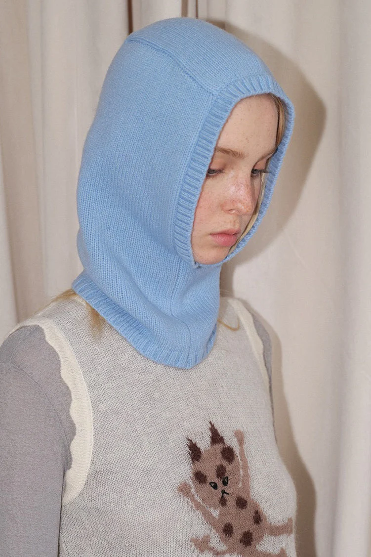 Wool Balaclava One-Piece Warm Knitted Hat - Image 2