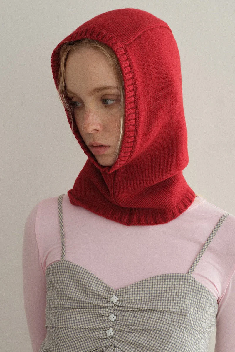 Wool Balaclava One-Piece Warm Knitted Hat - Image 3
