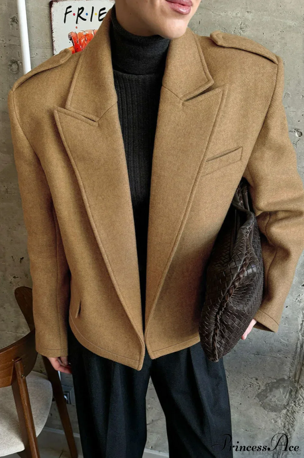 Wool Blazer Chic Warm Coat - Image 4