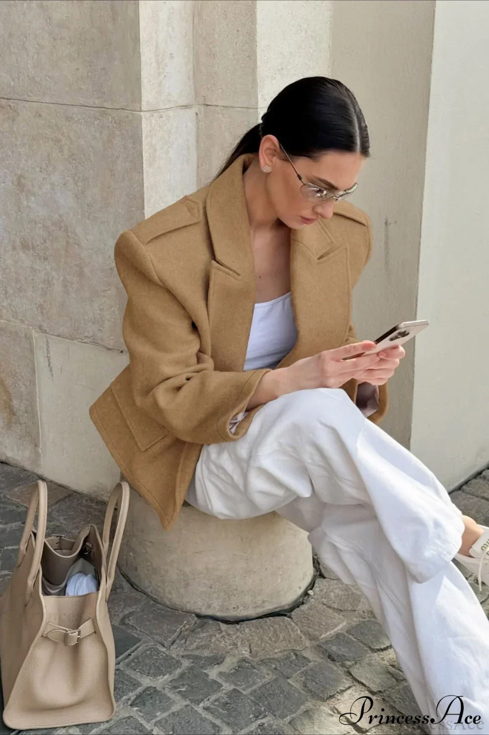 Wool Blazer Chic Warm Coat - Image 6