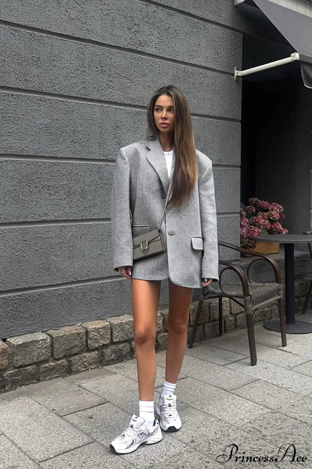 Wool Blazer Loose Elegant Commute Coat - Image 4