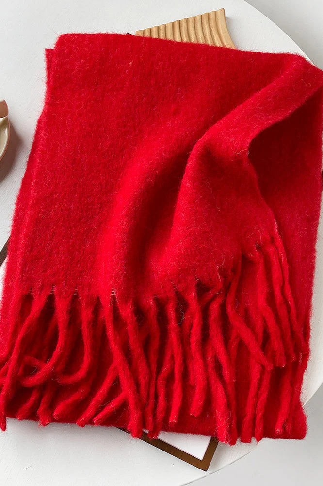 Wool Blend Blush Pink Scarf - Image 10