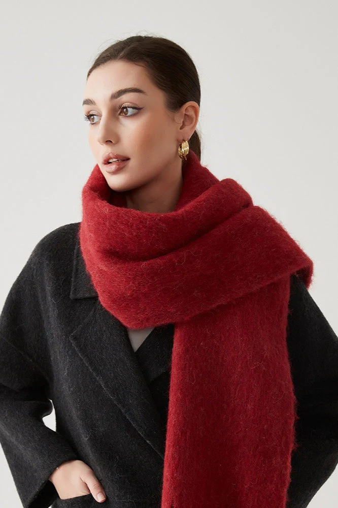 Wool Blend Blush Pink Scarf - Image 2