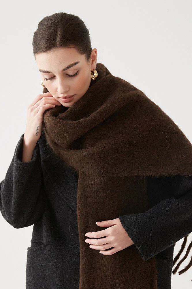 Wool Blend Blush Pink Scarf - Image 6