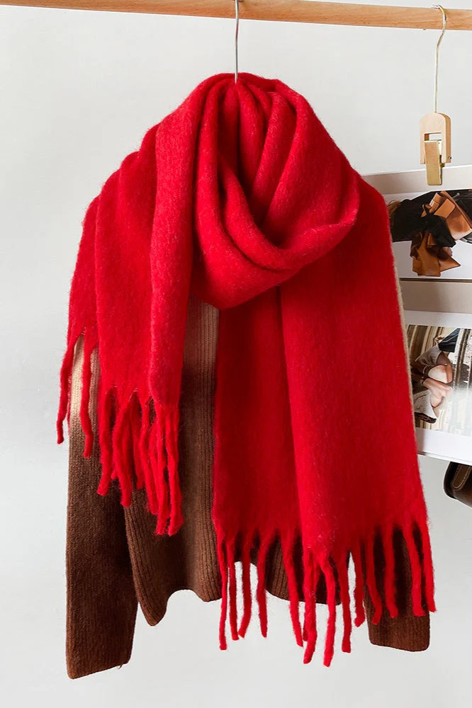 Wool Blend Blush Pink Scarf - Image 9