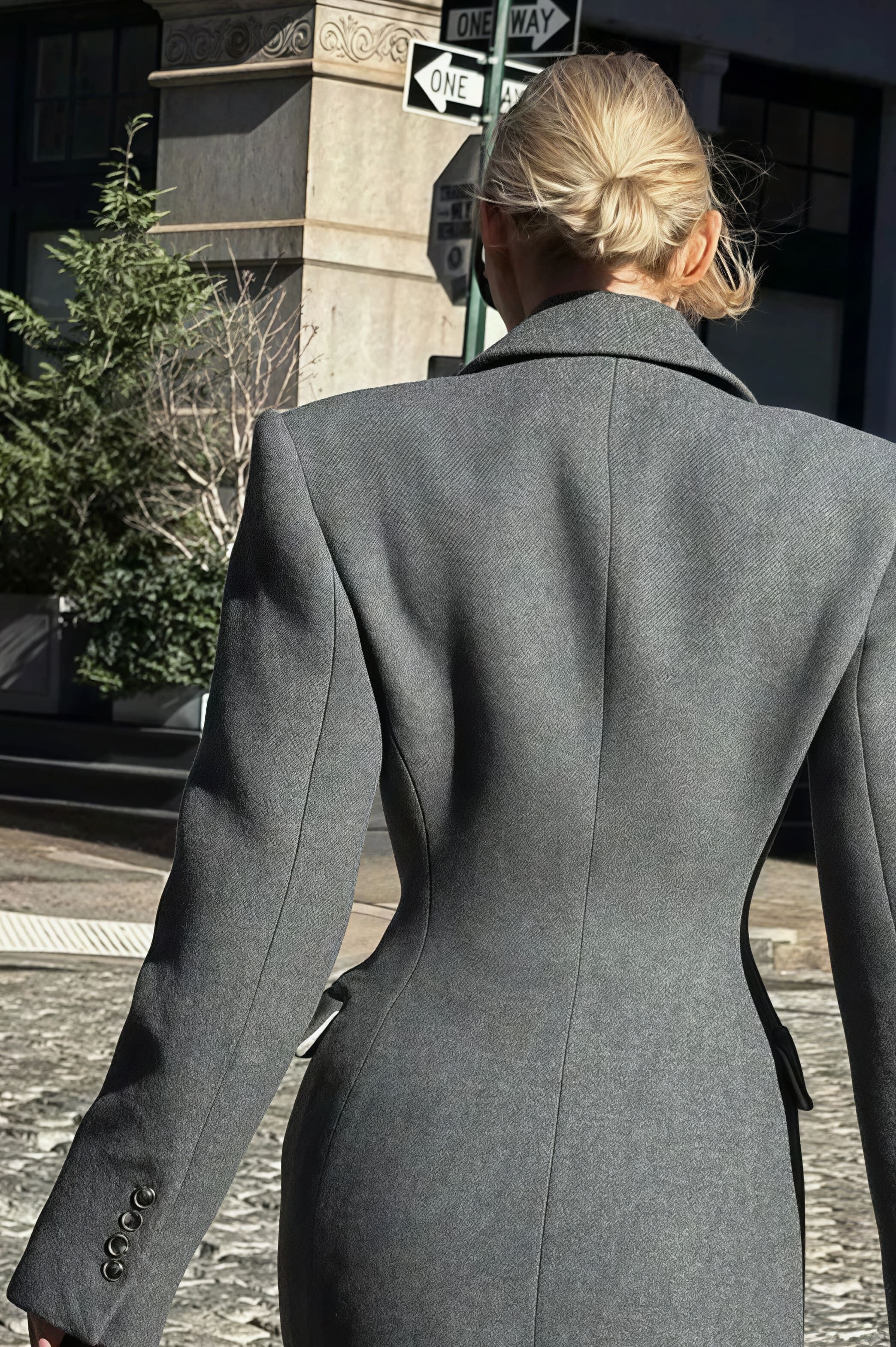 Wool Blend Elegant Lapel High Waist Long Overcoat - Image 5