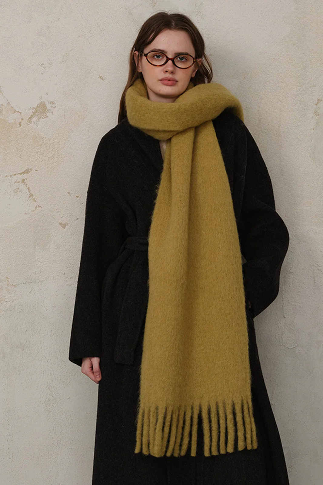Wool Blend Fringed Scarf - Image 10
