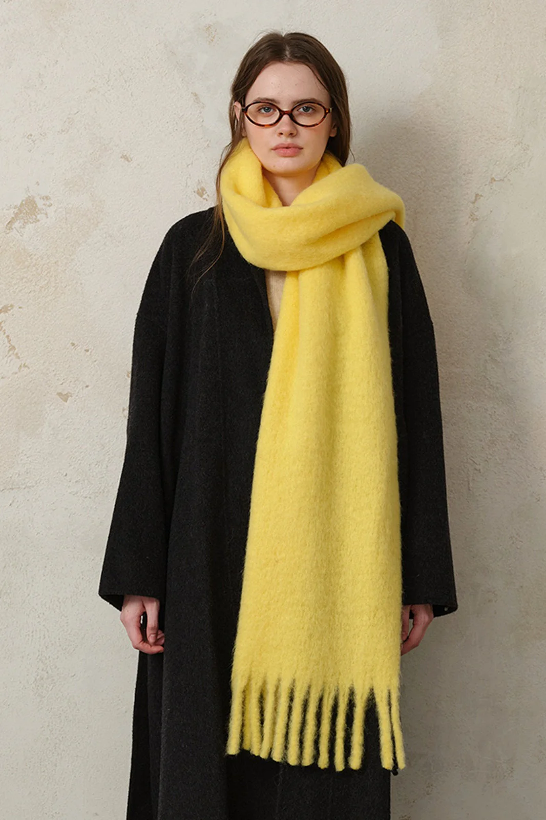 Wool Blend Fringed Scarf - Image 8