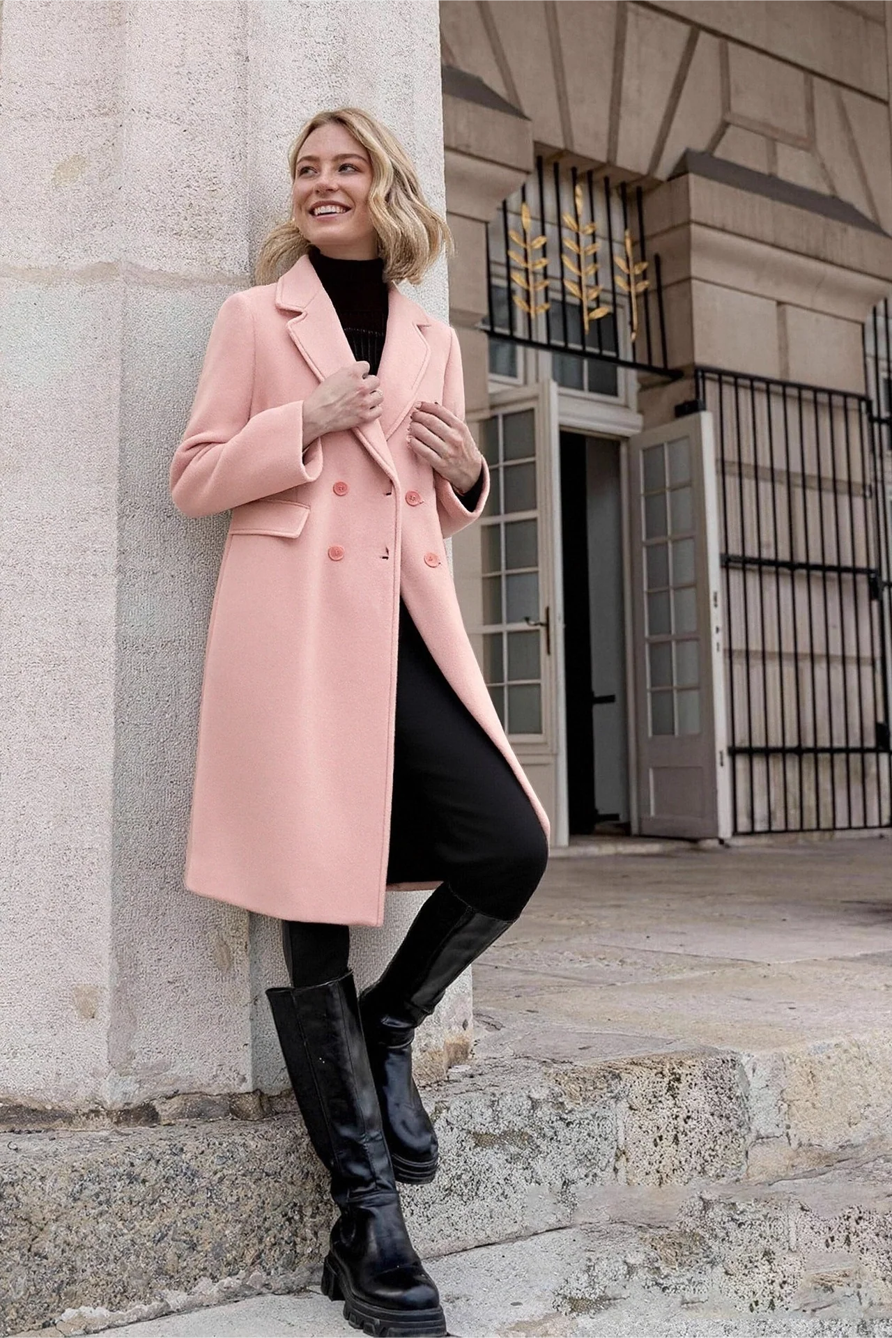Wool Blend Loose Chic Slim Elegant Overcoat - Image 3