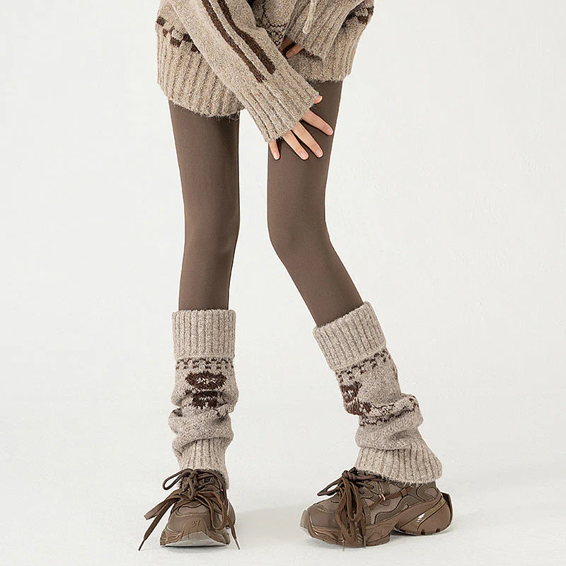 Wool Chunky Slouchy Sexy Red Leg Warmers - Image 5