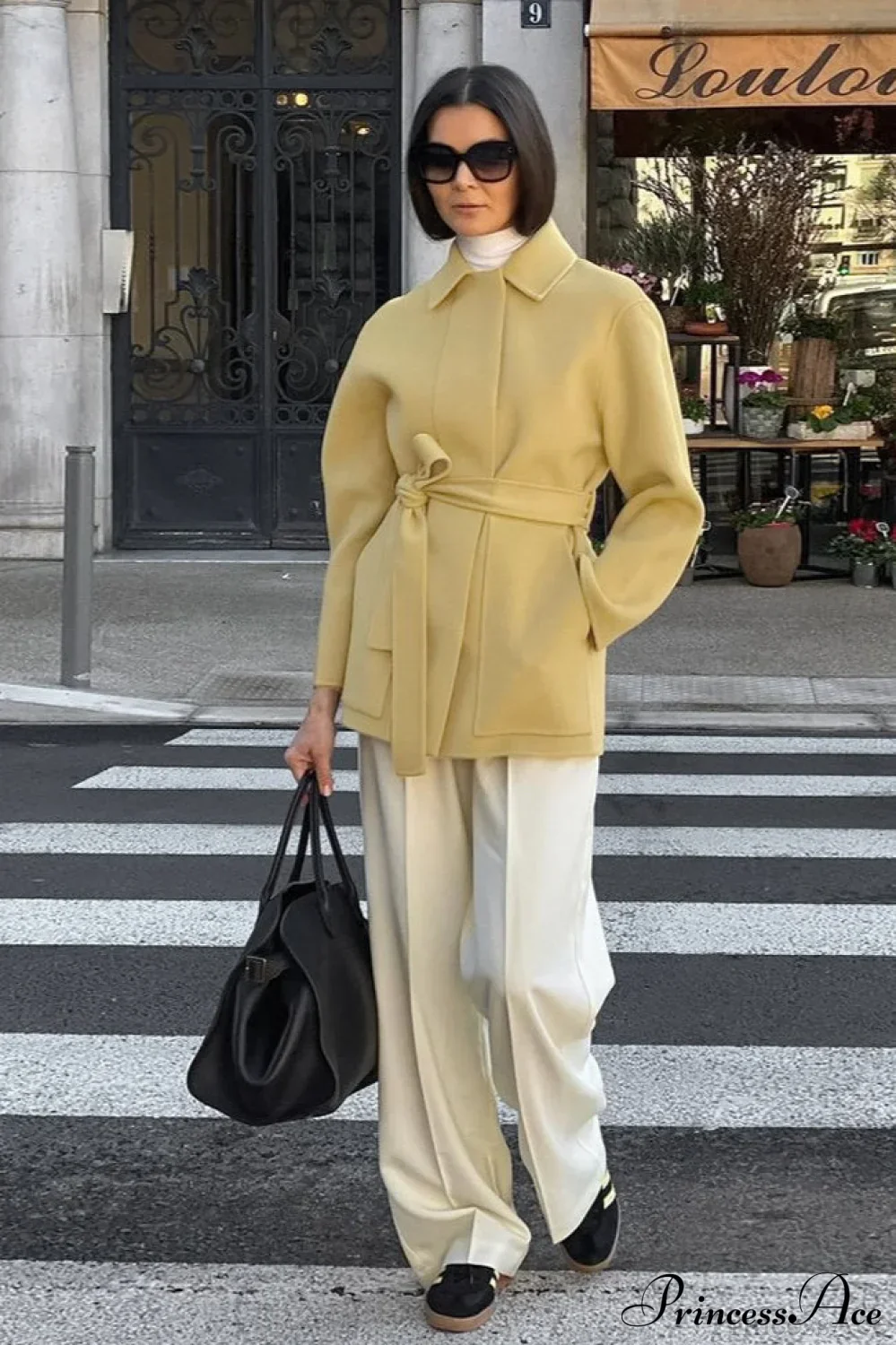 Gentle Sweet Tie Wool Mid-Length Pocket Coat - Image 2