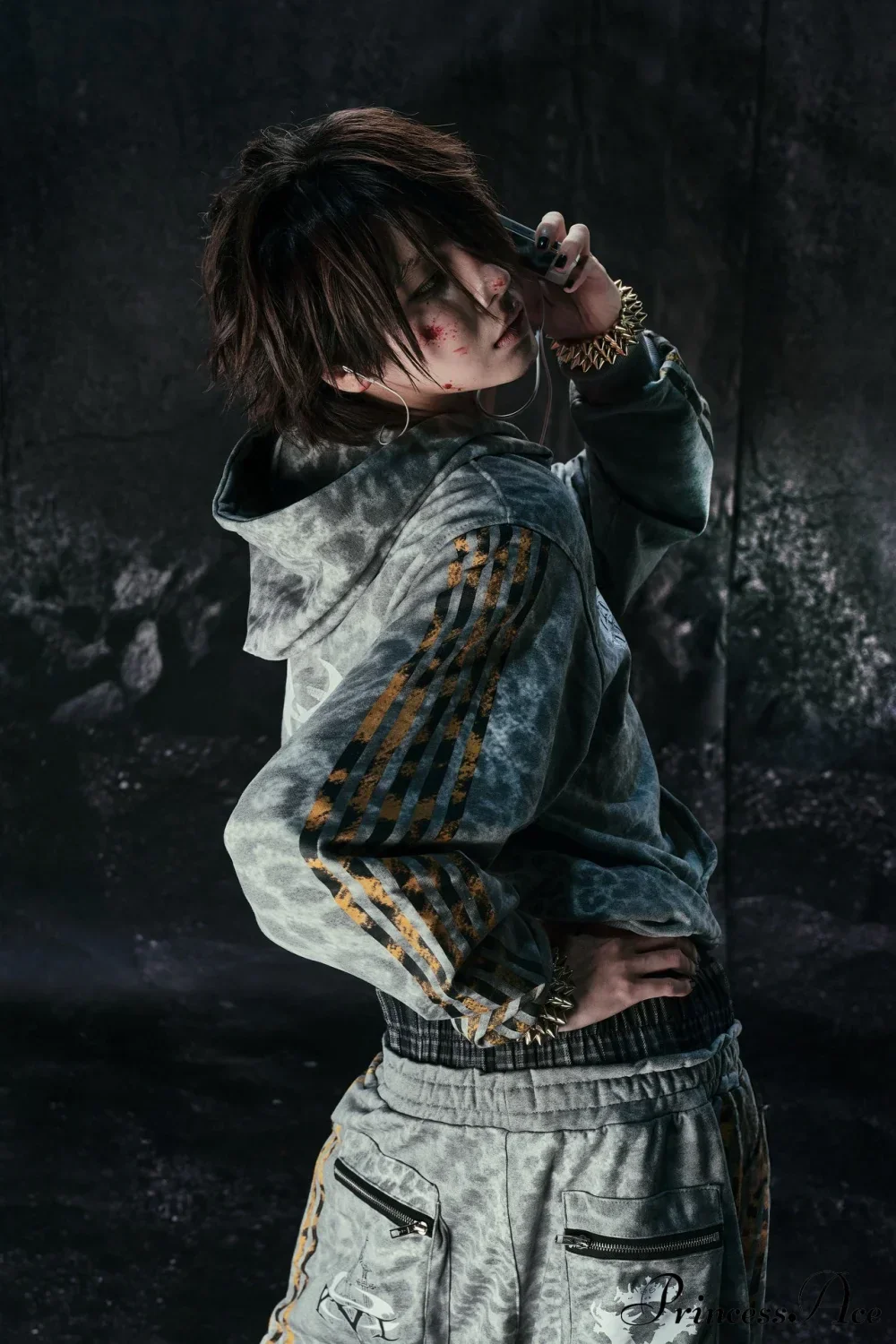Y2K Leopard Striped Street Zip Hoodie - Image 4