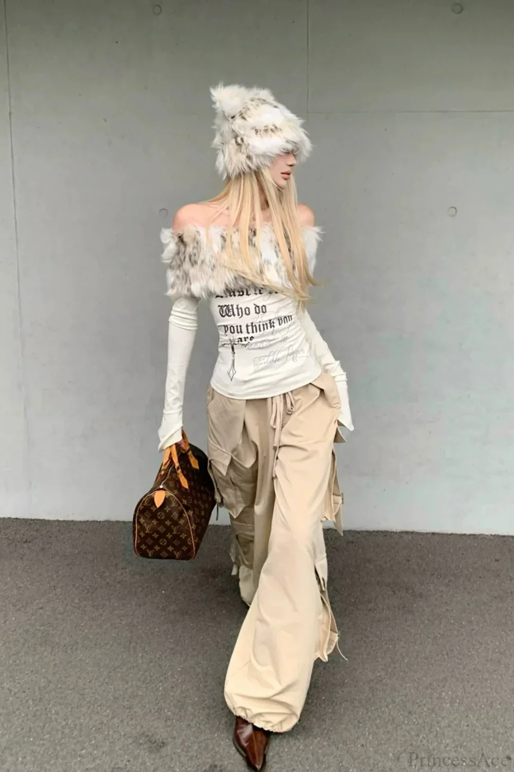 Y2K Sexy Letter Print Slim Long Sleeve Tee - Image 2