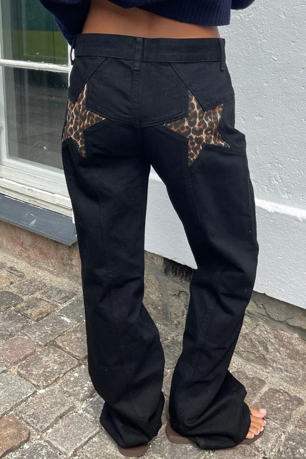 Y2K Star Color-Block Patchwork Jeans - Image 12