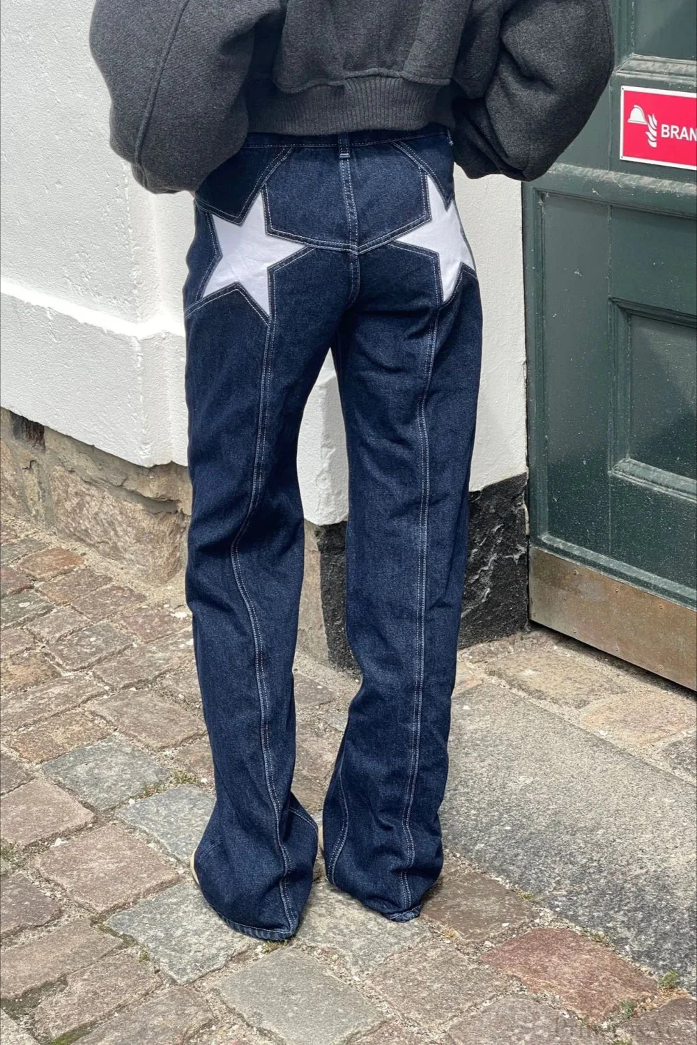 Y2K Star Color-Block Patchwork Jeans - Image 7