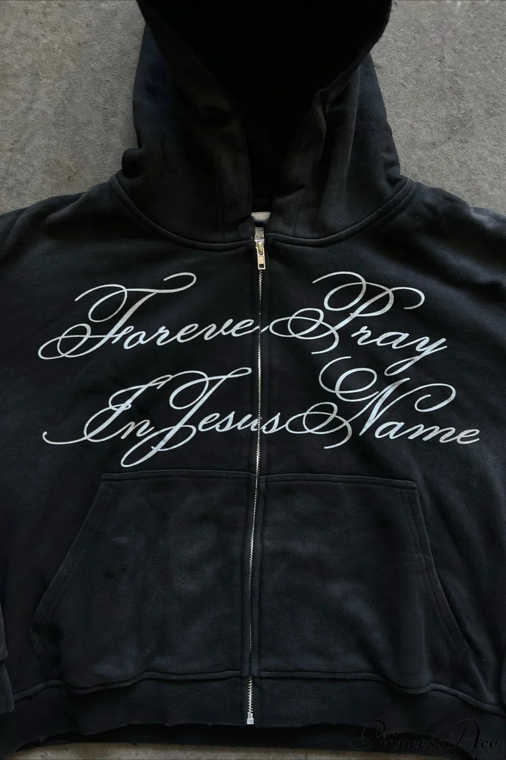 Y2K Street Dark Zip Stylish Hoodie - Image 3