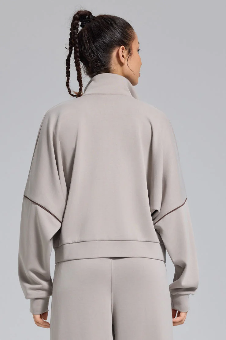Zip Cardigan Loose Athletic Outdoor Yoga Long Sleeve Jacket - Image 11