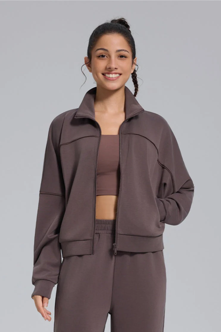 Zip Cardigan Loose Athletic Outdoor Yoga Long Sleeve Jacket - Image 13