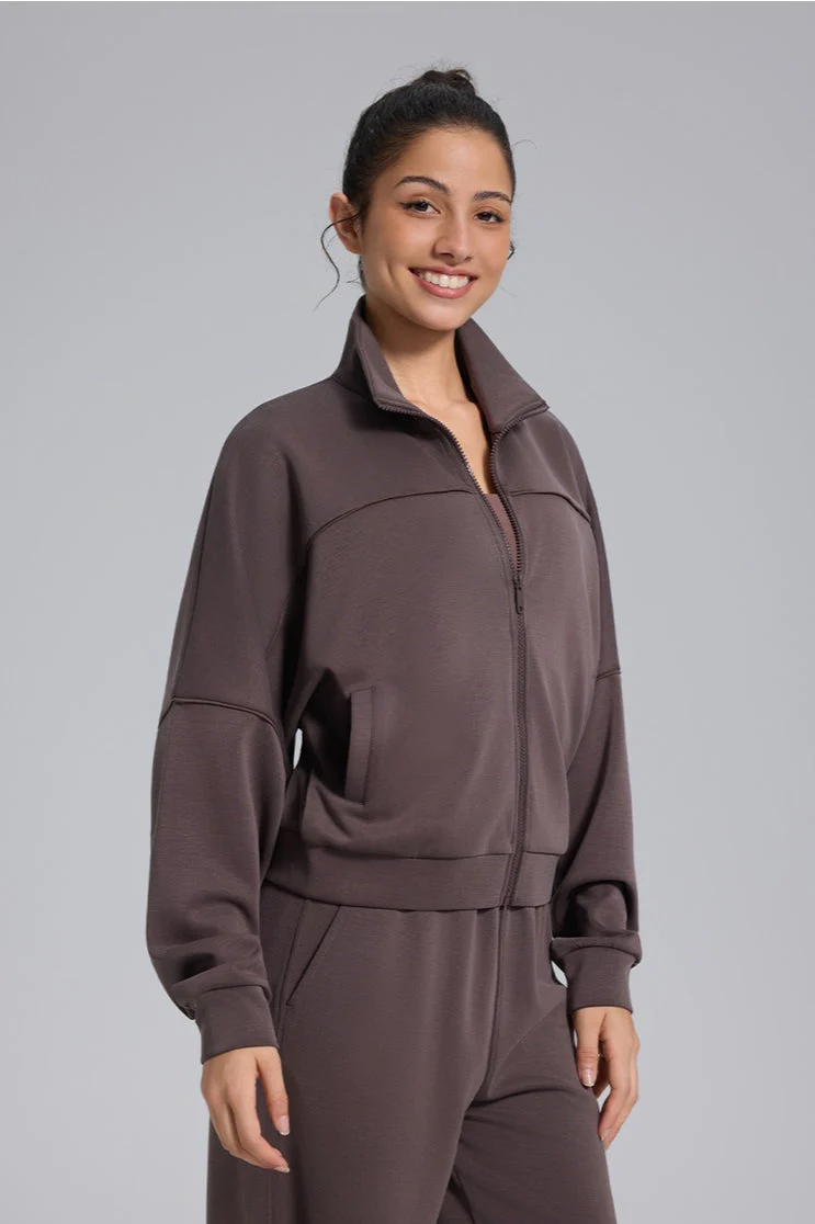 Zip Cardigan Loose Athletic Outdoor Yoga Long Sleeve Jacket - Image 14