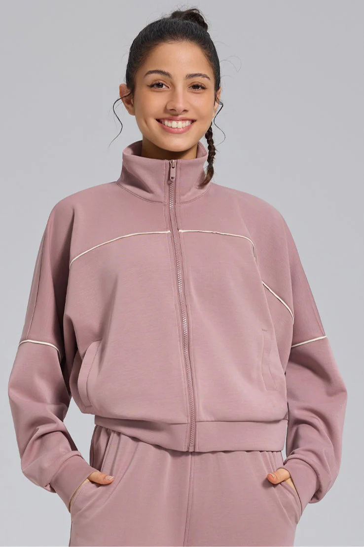 Zip Cardigan Loose Athletic Outdoor Yoga Long Sleeve Jacket - Image 5