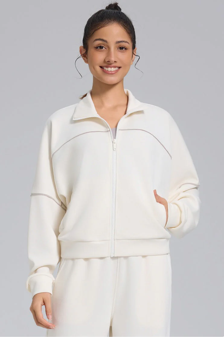 Zip Cardigan Loose Athletic Outdoor Yoga Long Sleeve Jacket - Image 7