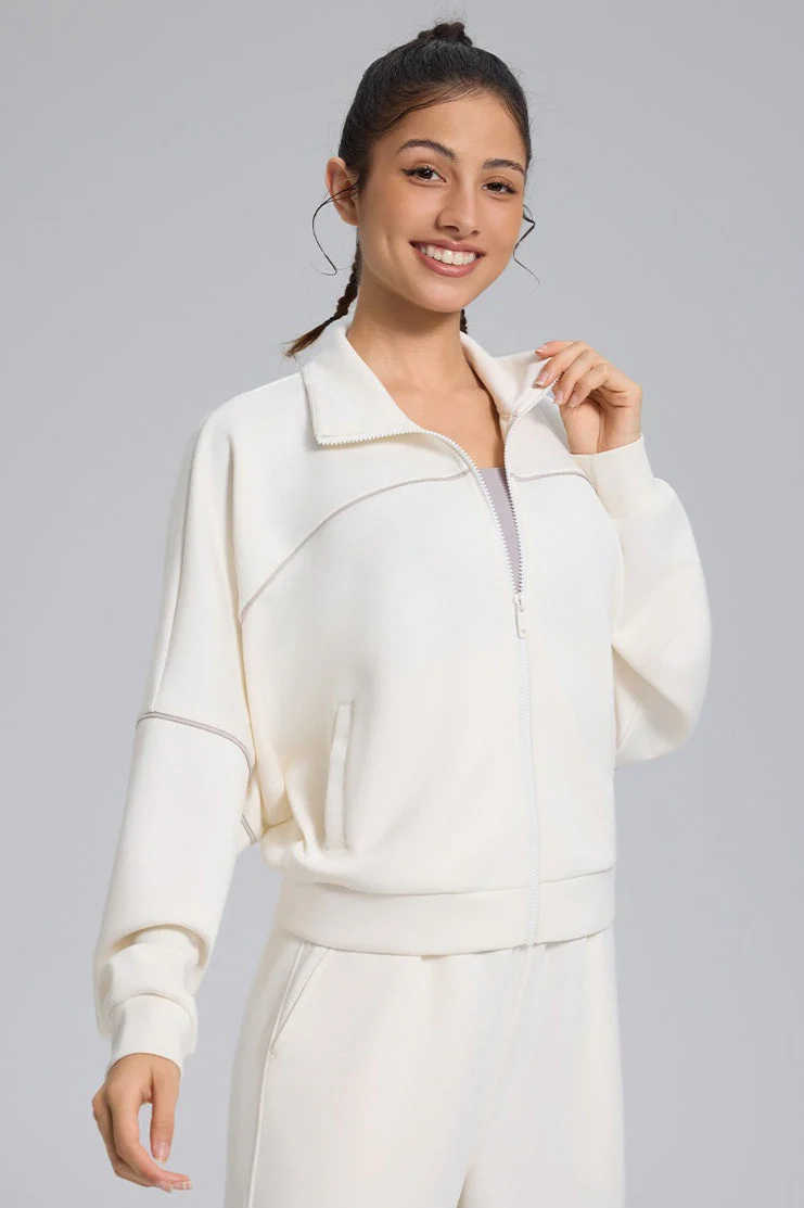 Zip Cardigan Loose Athletic Outdoor Yoga Long Sleeve Jacket - Image 8