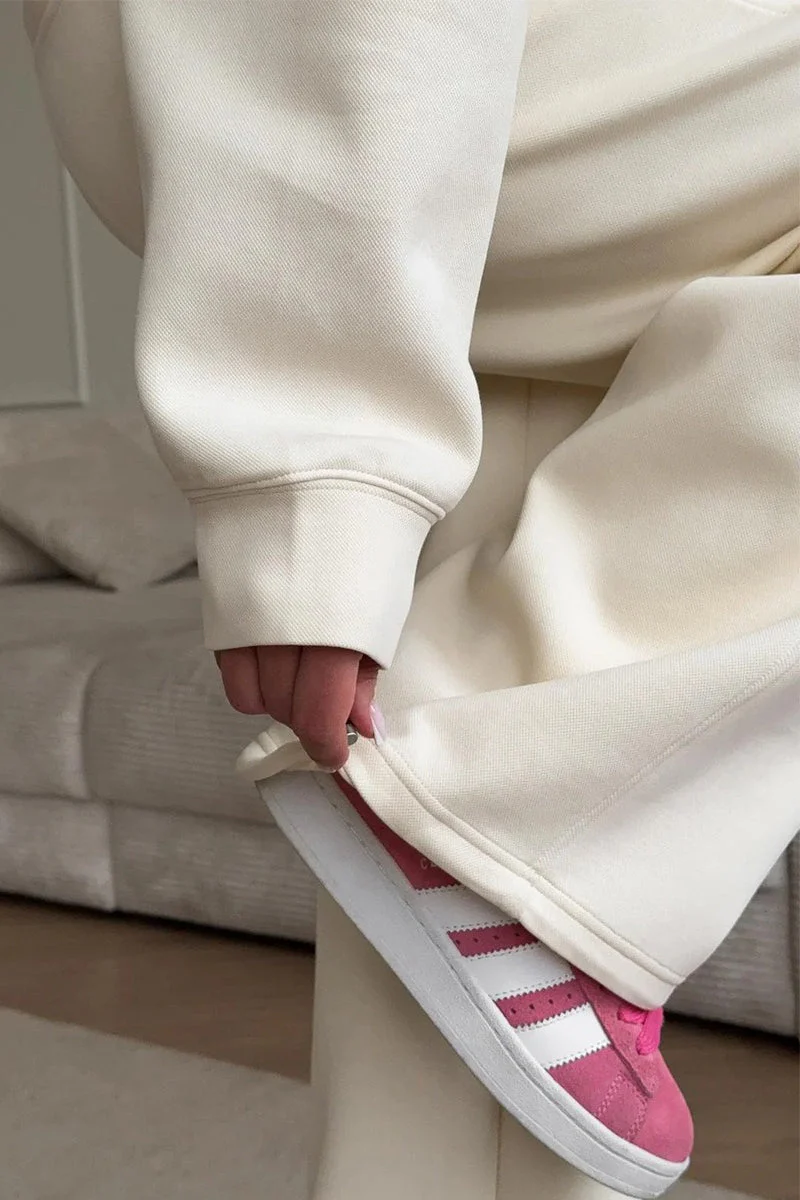 Zipper Hoodie Long Sleeve Wide Leg Pants Two Piece Set - Image 14