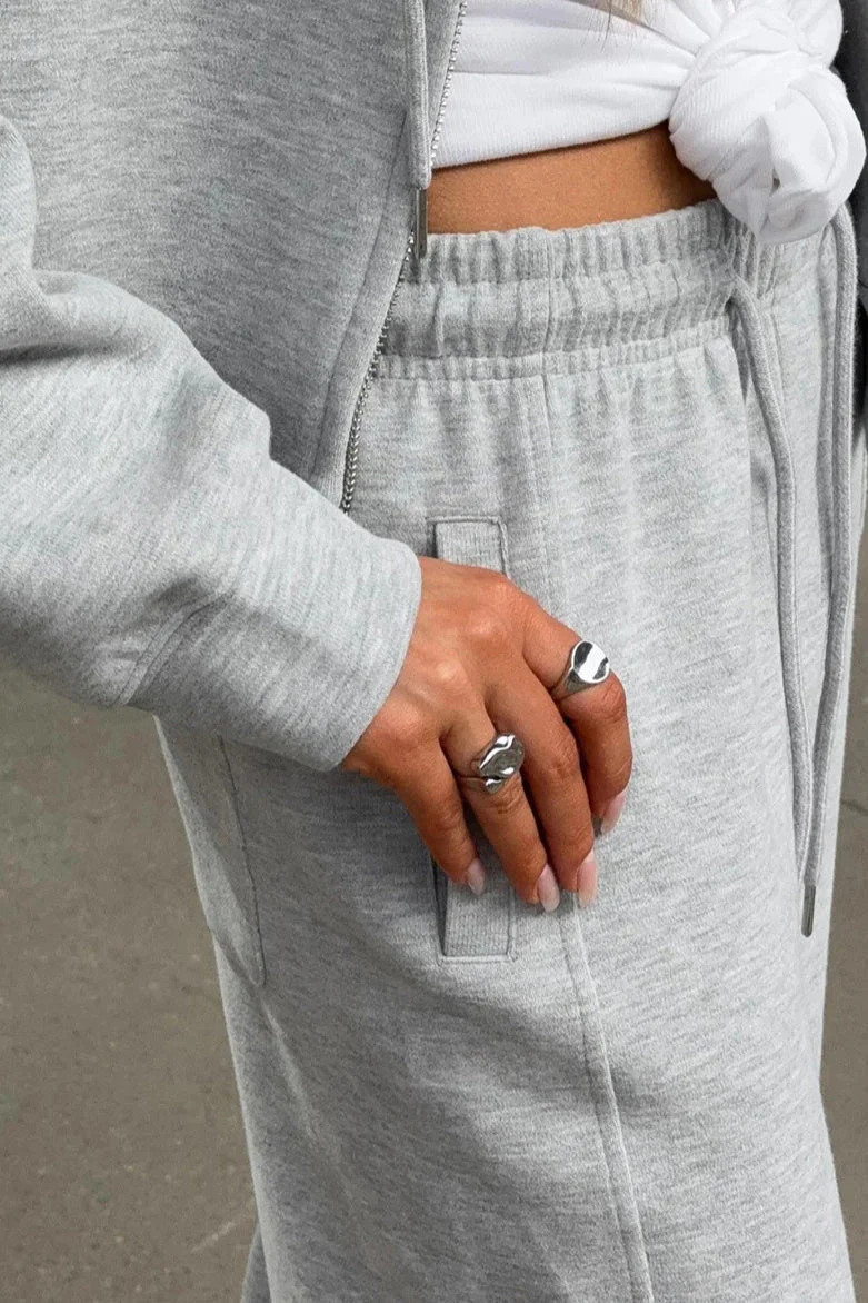 Zipper Hoodie Long Sleeve Wide Leg Pants Two Piece Set - Image 8