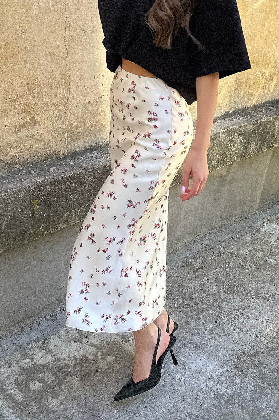 Floral High Waist Slim Pencil Skirt - Image 2