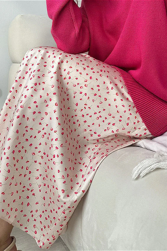 Floral Printed High Waist Fishtail Skirt - Image 4