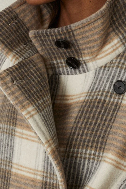 Vintage Plaid Belted Wool Coat - Image 3