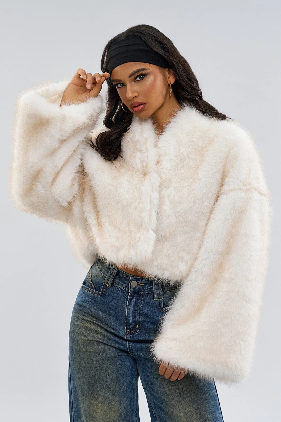 Vintage Faux Fur Short Coat - Image 5