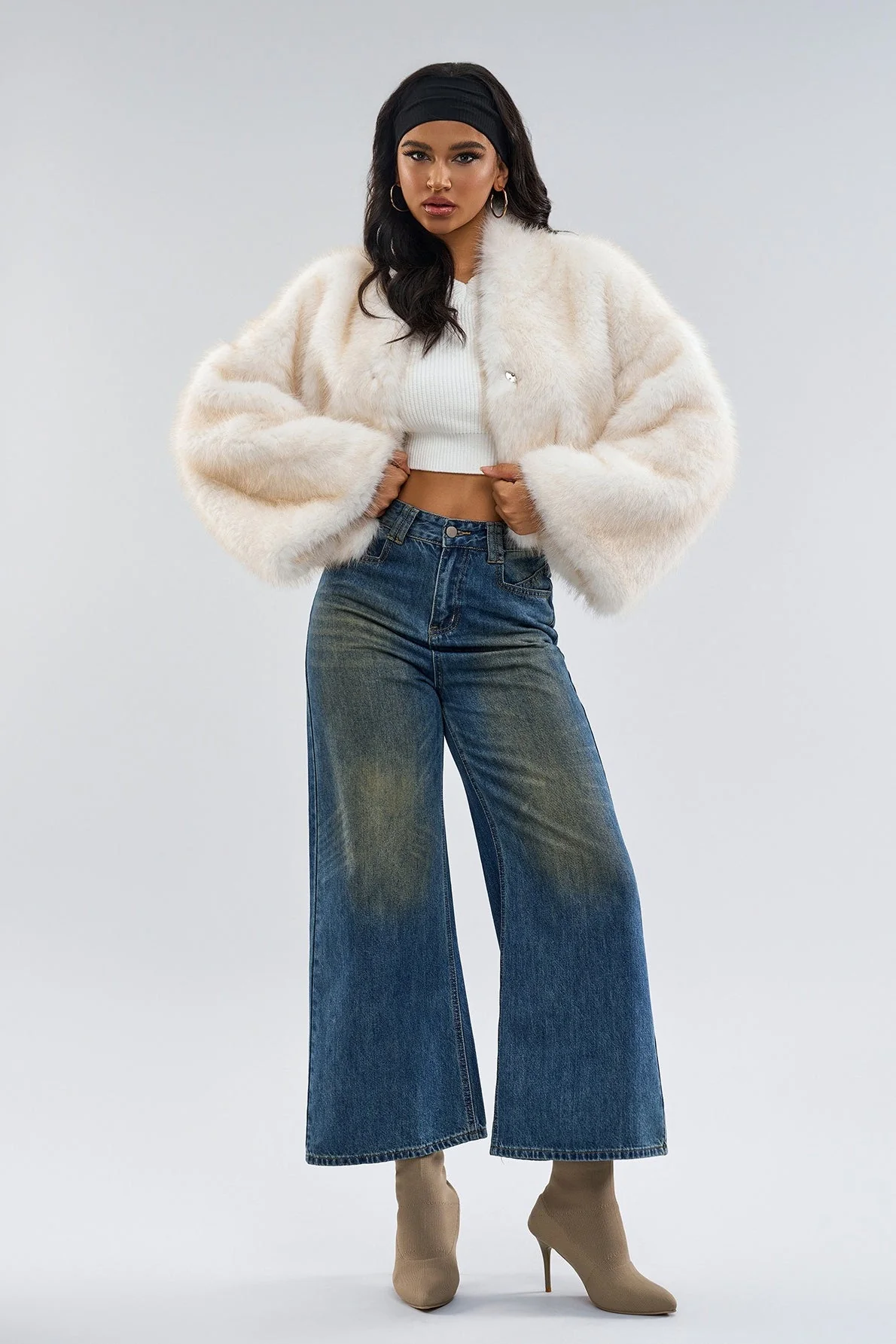 Vintage Faux Fur Short Coat - Image 6