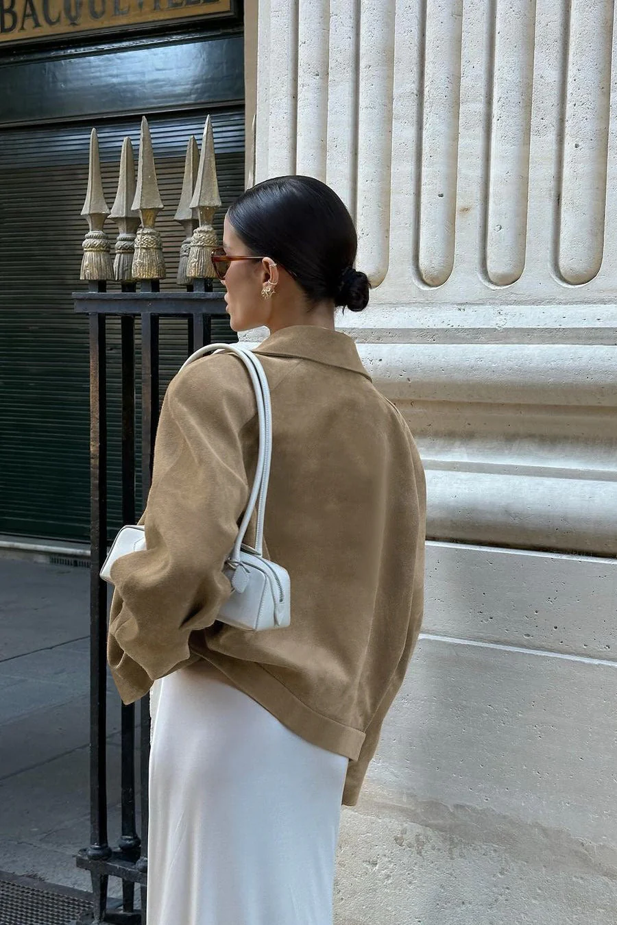 Vintage Suede Lad-Style Notch-Collar Coat - Image 4