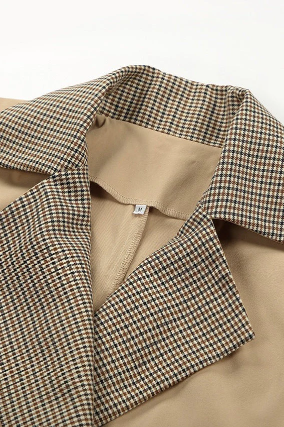 Vintage Paneled Double-Breasted Trench Coat - Image 5