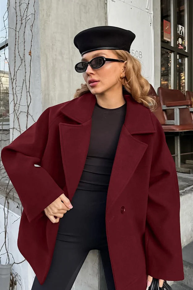 Vintage Brown Belted Wool Blend Midi Coat - Image 4