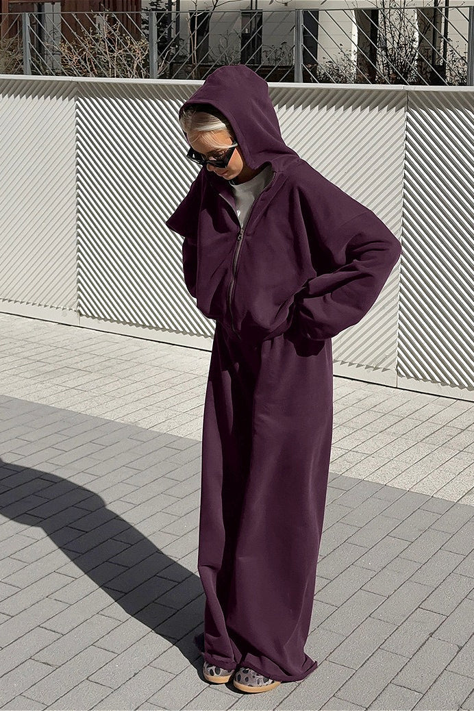 Vintage Hooded Sweatshirt and Jogger Two Piece Set - Image 3